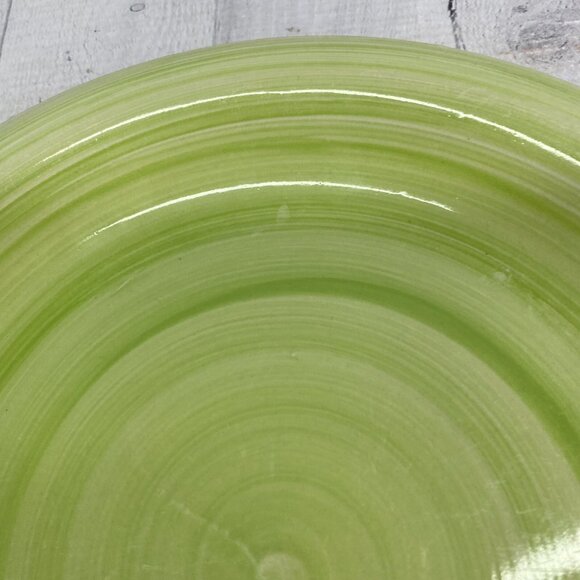 Royal Norfolk Greenbrier Spring Green Swirl Stoneware 10.5" Dinner Plates Set 2 - Picture 9 of 12